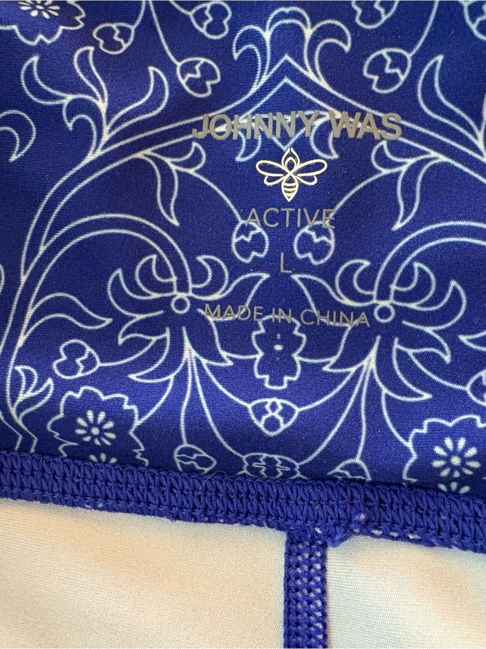 JOHNNY WAS Blue Wild Flower Be Active 2 piece Matching SET! Excellent condition - Picture 9 of 11